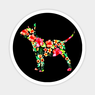 Bull Terrier Flower Magnet